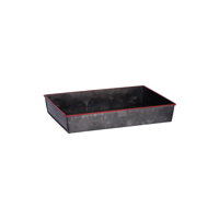 CHEF INOX CONEY IS GALV BLK RECT TRAY FLARE 270x190x45mm RED (*78741*) =  1 X EACH