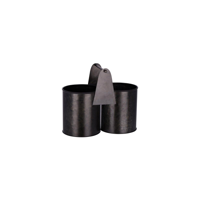 CHEF INOX CONEY IS GALV BLACK DUAL POT CADDY 240x120x140mm (*78779*) =  1 X EACH