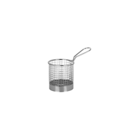 CHEF INOX ROUND SERVING BASKET w/HDL WIRE 95x90mm (*07682*) = PACK OF 6 X EACHES