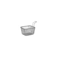 CHEF INOX RECTANGULAR SERVING BASKET w/HDL WIRE 100x90x6 (*07690*) = PACK OF 6 X EACHES