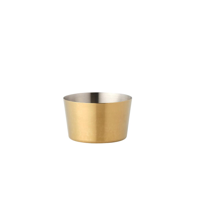 CHEF INOX MINIATURE SAUCE PAN W/O HDL BRUSHED BRASS 100mm (*MINI-08299*) = PACK OF 6 X EACHES