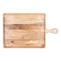 CHEF INOX RECT SERVING BOARD w/HDL MANGOWD 520x440x20mm NAT (*04922*) =  1 X EACH
