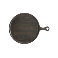 CHEF INOX RND SERVING BOARD w/HDL MANGOWOOD 300x400x15mm DRK (*04945*) =  1 X EACH
