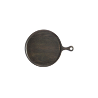 CHEF INOX RND SERVING BOARD w/HDL MANGOWOOD 250x350x15mm DRK (*04942*) =  1 X EACH