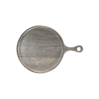 CHEF INOX RND SERVING BOARD w/HDL MANGOWD 300x400x15mm GREY (*04844*) =  1 X EACH