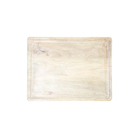 CHEF INOX RECT SERVING BOARD MANGOWOOD 360x180x15mm WHITE (*04820*) =  1 X EACH