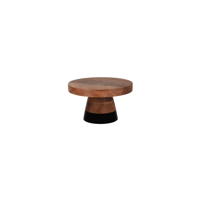 CHEF INOX SERVE RND CAKE STAND ACACIA BLACK BORDER 230x140mm (*04746*) = PACK OF 4 X EACHES