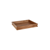CHEF INOX SERVE DISPLAY TRAY ACACIA GN 2/3 354x325x50mm (*04793*) = PACK OF 4 X EACHES
