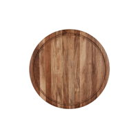 CHEF INOX SERVE RND BUTCHERS BLOCK ACACIA w/INLAY&HDL 530mm (*04783*) =  1 X EACH