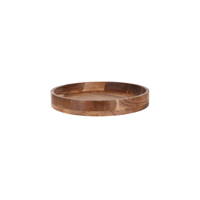 CHEF INOX SERVE ROUND DISPLAY PLATTER ACACIA 355x50mm (*04780*) = PACK OF 2 X EACHES
