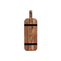 CHEF INOX SERVE PADDLE BOARD w/BLK INLAY ACACIA 560x180x15mm (*04973*) = PACK OF 6 X EACHES