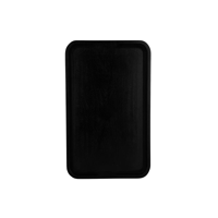 CHEF INOX SERVE RECT TRAY BLACK ACACIA 530x325x25mm (*04970*) = PACK OF 4 X EACHES