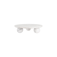 CHEF INOX SERVE ROUND BOARD MARBLE L/BALL FEET 350x85mm (*04724*) =  1 X EACH