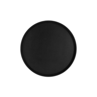 CHEF INOX ROUND TRAY NON SLIP FIBREGLASS 400mm BLACK (*04296*) =  1 X EACH