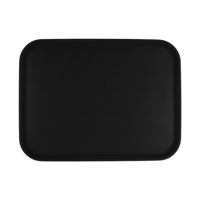 CHEF INOX RECT TRAY NON SLIP PLASTIC 405x550mm BLACK (*04299*) =  1 X EACH