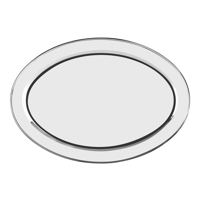 CHEF INOX OVAL PLATTER ROLLED EDGE S/S 650mm (*70726*) = PACK OF 12 X EACHES