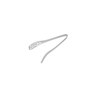 CHEF INOX DUAL PERFORATED/SOLID FOOD TONGS S/S 250x52mm (*03072*) =  1 X EACH