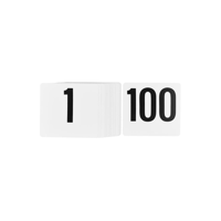 TABLEKRAFT TABLE NUMBER SET BLACK ON WHITE PVC 1-100 (*08160*) =  1 X SET