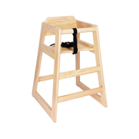 CHEF INOX HIGH CHAIR NATURAL WOOD 513x502x733mm (*09801*) =  1 X EACH