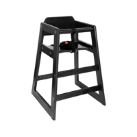 CHEF INOX HIGH CHAIR BLACK WOOD 513x502x733mm (*09803*) =  1 X EACH