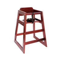 CHEF INOX HIGH CHAIR MAHOGANY WOOD 513x502x733mm (*09800*) =  1 X EACH