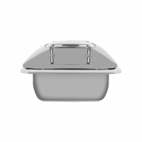 CHEF INOX ULTRA RECT CHAFER w/GLASS LID S/S 1/2 SIZE (*54921*) =  1 X EACH