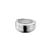 CHEF INOX ROUND INDUCTION CHAFER w/GLASS LID 18/8 SMALL (*54905*) =  1 X EACH
