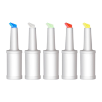 CHEF INOX BEVERAGE DISPENSER COMPLETE w/FIVE SPOUTS PL 1lt (*04181*) = PACK OF 5 X EACHES