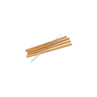WILTSHIRE REUSEABLE BAMBOO STRAW 5PC SET (INCLUDES BRUSH) (*WLT43925*) = PACK OF 10 X SETS
