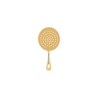CHEF INOX ICE SCOOP/ROUND JULEP PERF GOLD PLATED 80x160mm (*07917*) =  1 X EACH