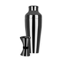 ZANZI COCKTAIL SET GUN METAL 2pc (*Z9004*) =  1 X SET