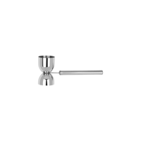 ZANZI PIPE JIGGER w/HDL S/S 20/40ml (*Z0620*) =  1 X EACH