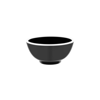 JAB VINTAGE BLACK/WHITE RIM ENAMEL LOOK ROUND BOWL 175x80mm (*49947*) = PACK OF 6 X EACHES