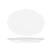 SUPERWARE OVAL PLATTER 360mm RIMMED WHITE (20124) (*49642*) = PACK OF 12 X EACHES