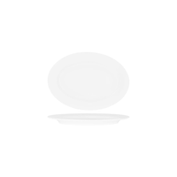 SUPERWARE OVAL PLATTER 240mm RIMMED WHITE (20122) (*49640*) = PACK OF 12 X EACHES