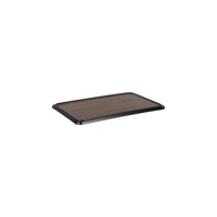 ZICCO MELAMINE INROOM BENTO LID TRAY WALNU/BLK 292x197x10mm (*46392*) = PACK OF 12 X EACHES