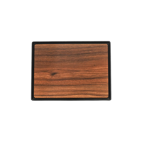 ZICCO MELAMINE CONTEMPO RECT ANTI-SLIP TRAY DARK350x260x15mm (*46623*) = PACK OF 6 X EACHES