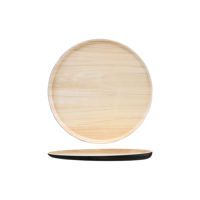 ZICCO MELAMINE ECHO ROUND PLATTER BLACK/BIRCH 329x26mm (*46562*) = PACK OF 5 X EACHES