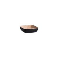 ZICCO MELAMINE ECHO BLACK/BIRCH SERVING BOWL 165x165x55mm (*46532*) = PACK OF 6 X EACHES