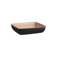 ZICCO MELAMINE ECHO BLACK/BIRCH BOWL GN 1/2 325x265x75mm (*46556*) = PACK OF 3 X EACHES