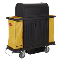 JIWINS HOUSEKEEPING CART BLACK PP 1536x554x1510mm (*JW-HCF3*) =  1 X EACH