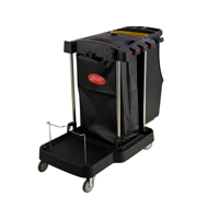 JIWINS COMPACT CLEANING CART BLACK PP 1260x575x975mm (*JW-CCS*) =  1 X EACH