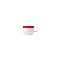 MAXADURA RESONATE- COFFEE CUP STACKABLE 265ml RED BAND (*RPM9517RED*) = PACK OF 12 X EACHES