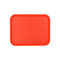 CHEF INOX PLASTIC TRAY POLYPROP 450x350x23mm RED (*06986-R*) = PACK OF 12 X EACHES