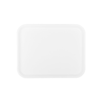 CHEF INOX PLASTIC TRAY POLYPROP 450x350x23mm WHITE (*06986-W*) = PACK OF 12 X EACHES