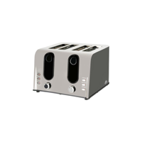 NOBLE & PRICE ELECTRIC TOASTER LUXURY 4 SLICE S/S 1600w (*9000-06*) =  1 X EACH
