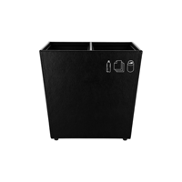 NOBLE & PRICE RECYCLE WASTE BIN 2x 3.8lt BLACK 305x245x292mm (*9000-02*) =  1 X EACH