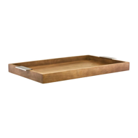 CHEF INOX TRAY RM SERVICE ALUM HDL 620x400x50mm LT MANGOWOOD (*04503*) =  1 X EACH