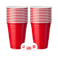 REDDS CUP PONG PACK (20xRED CUPS + 3xPING PONG BALLS) (*RC-CP425RD20-12*) = SLEEVE OF 12 X PACKETS