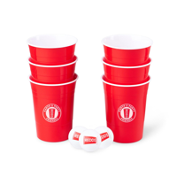REDDS REUSABLES EDITION CUP PONG PACK (6RED CUPS+3PING PONG) (*RC-REPP425RD6-6*) = SLEEVE OF 6 X PAC